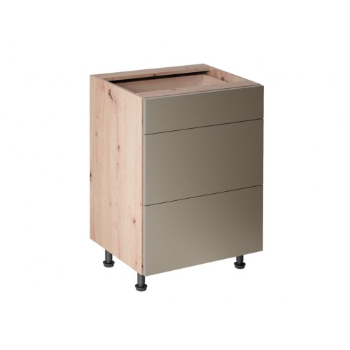 Virtuves skapītis ar atvilknēm LANGEN D60S3, beige Virtuves skapītis ar atvilknēm LANGEN D60S3, beige
